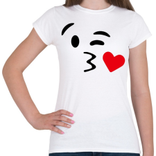 PRINTFASHION Csókos smile - Női póló - Fehér női póló