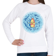 PRINTFASHION Csónak - Női pulóver - Fehér