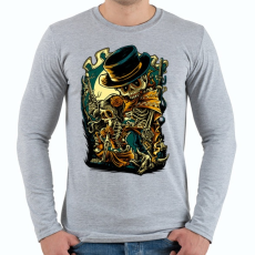 PRINTFASHION Csont bandita - Férfi hosszú ujjú póló - Sport szürke