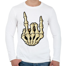 PRINTFASHION csontkéz - Férfi hosszú ujjú póló - Fehér férfi póló