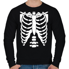 PRINTFASHION Csontváz - Férfi pulóver - Fekete