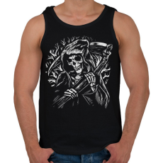 PRINTFASHION Csontváz Halál kaszával sötét alaphoz - Férfi atléta - Fekete