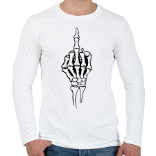 PRINTFASHION Csontváz középső ujj - Férfi hosszú ujjú póló - Fehér férfi póló