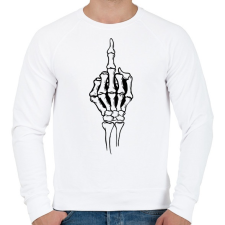 PRINTFASHION Csontváz középső ujj - Férfi pulóver - Fehér férfi pulóver, kardigán