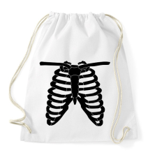 PRINTFASHION Csontváz - Sportzsák, Tornazsák - Fehér tornazsák