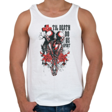 PRINTFASHION Csontvázak - Amíg a halál el nem választ - Férfi atléta - Fehér atléta, trikó