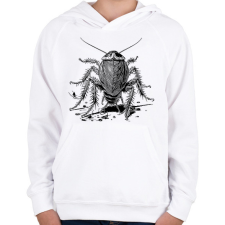 PRINTFASHION Csótány rajz - Gyerek kapucnis pulóver - Fehér gyerek pulóver, kardigán