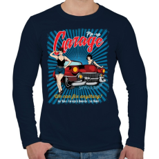 PRINTFASHION Csúcsgarázs - Férfi hosszú ujjú póló - Sötétkék