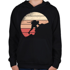 PRINTFASHION Csúcstámadás - Gyerek kapucnis pulóver - Fekete