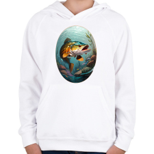 PRINTFASHION Csuka - Gyerek kapucnis pulóver - Fehér gyerek pulóver, kardigán