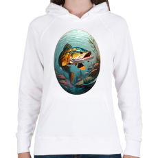 PRINTFASHION Csuka - Női kapucnis pulóver - Fehér