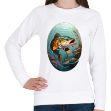 PRINTFASHION Csuka - Női pulóver - Fehér női pulóver, kardigán