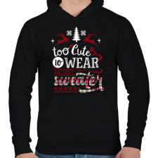 PRINTFASHION csúnyapulcsi - Férfi kapucnis pulóver - Fekete férfi pulóver, kardigán