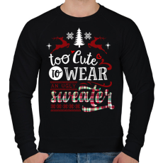 PRINTFASHION csúnyapulcsi - Férfi pulóver - Fekete