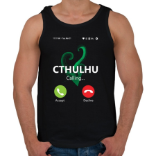 PRINTFASHION Cthulhu hívása - Férfi atléta - Fekete atléta, trikó