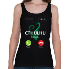 PRINTFASHION Cthulhu hívása - Női atléta - Fekete