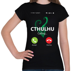 PRINTFASHION Cthulhu hívása - Női póló - Fekete