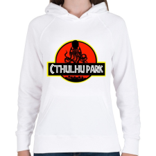PRINTFASHION Cthulhu Park - Női kapucnis pulóver - Fehér női pulóver, kardigán
