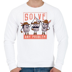 PRINTFASHION Ctrl, Alt, Del - Férfi pulóver - Fehér