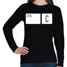 PRINTFASHION Ctrl + C - Női pulóver - Fekete női pulóver, kardigán
