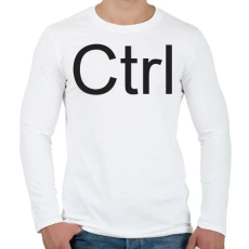 PRINTFASHION CTRL - Férfi hosszú ujjú póló - Fehér