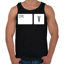 PRINTFASHION Ctrl + V - Férfi atléta - Fekete atléta, trikó
