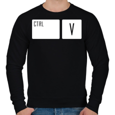 PRINTFASHION Ctrl + V - Férfi pulóver - Fekete