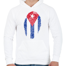 PRINTFASHION cuba - Férfi kapucnis pulóver - Fehér