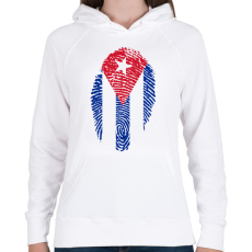 PRINTFASHION cuba - Női kapucnis pulóver - Fehér