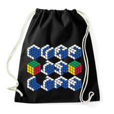 PRINTFASHION Cube id life - Sportzsák, Tornazsák - Fekete tornazsák