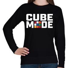 PRINTFASHION Cube mode - Női pulóver - Fekete női pulóver, kardigán