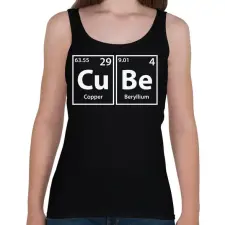 PRINTFASHION Cube - Női atléta - Fekete női trikó