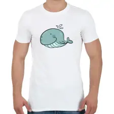 PRINTFASHION Cuki bálna - Férfi póló - Fehér férfi póló