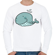 PRINTFASHION Cuki bálna - Férfi pulóver - Fehér