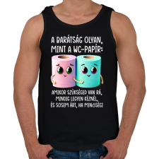 PRINTFASHION Cuki Barátok - Férfi atléta - Fekete atléta, trikó