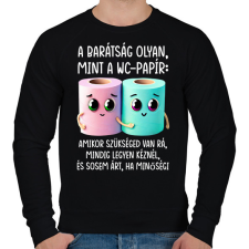 PRINTFASHION Cuki Barátok - Férfi pulóver - Fekete férfi pulóver, kardigán