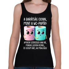 PRINTFASHION Cuki Barátok - Női atléta - Fekete női trikó