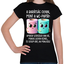 PRINTFASHION Cuki Barátok - Női póló - Fekete női póló