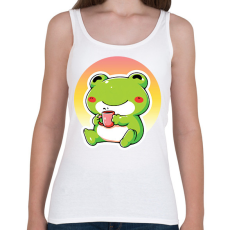 PRINTFASHION Cuki béka - Női atléta - Fehér