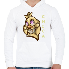 PRINTFASHION Cuki Chica - Férfi kapucnis pulóver - Fehér