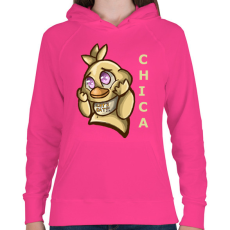 PRINTFASHION Cuki Chica - Női kapucnis pulóver - Fukszia