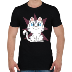 PRINTFASHION Cuki cica - Férfi póló - Fekete