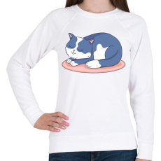 PRINTFASHION Cuki cica - Női pulóver - Fehér