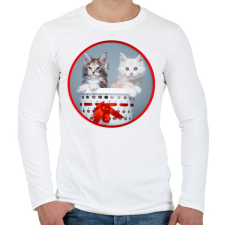 PRINTFASHION Cuki cicák - Férfi hosszú ujjú póló - Fehér férfi póló