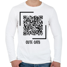 PRINTFASHION Cuki cicák - Férfi hosszú ujjú póló - Fehér