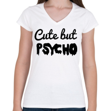 PRINTFASHION Cuki de elmeháborodott. - Női V-nyakú póló - Fehér