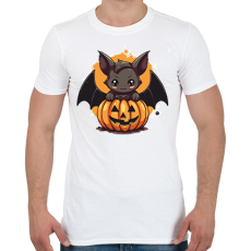 PRINTFASHION Cuki denevér tökkel - Férfi póló - Fehér