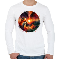 PRINTFASHION Cuki erdei róka - Férfi hosszú ujjú póló - Fehér
