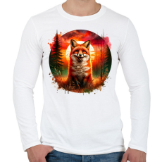 PRINTFASHION Cuki erdei róka - Férfi hosszú ujjú póló - Fehér