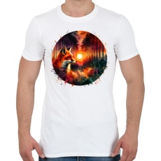 PRINTFASHION Cuki erdei róka - Férfi póló - Fehér